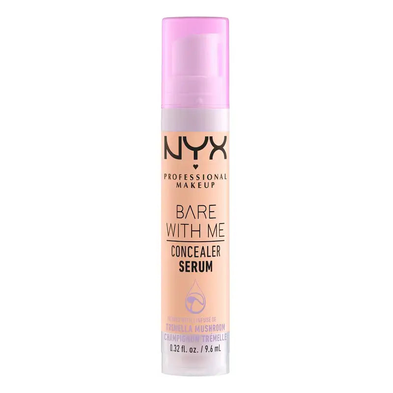 Nyx Bare With Me Serum Concelear, tonalità Vaniglia Media. Formula vegana. Disponibile in 12 tonalità. 9,6 ml