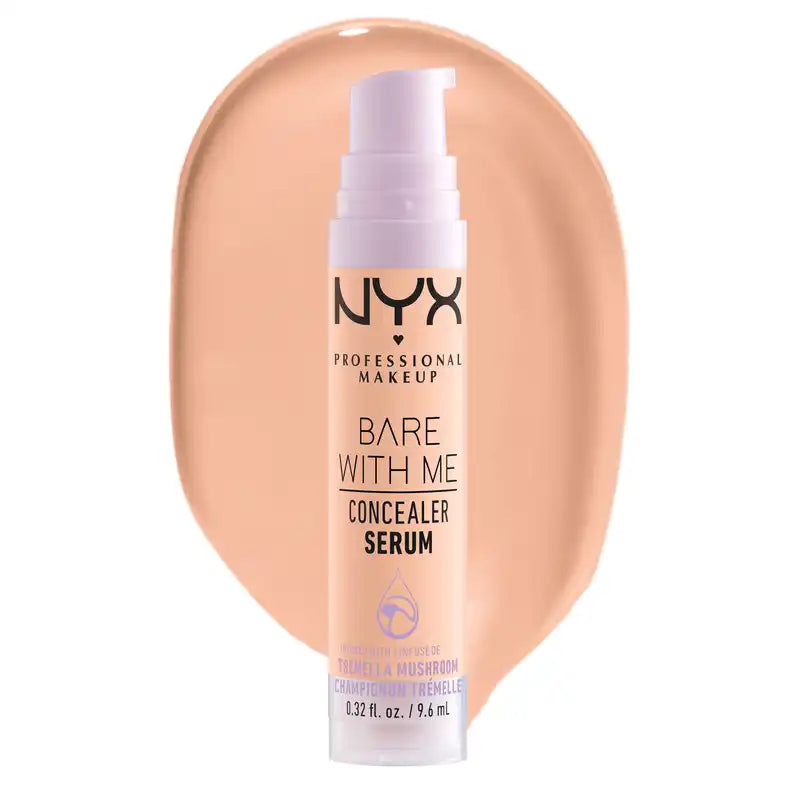 Nyx Bare With Me Serum Concelear, tonalità Vaniglia Media. Formula vegana. Disponibile in 12 tonalità. 9,6 ml