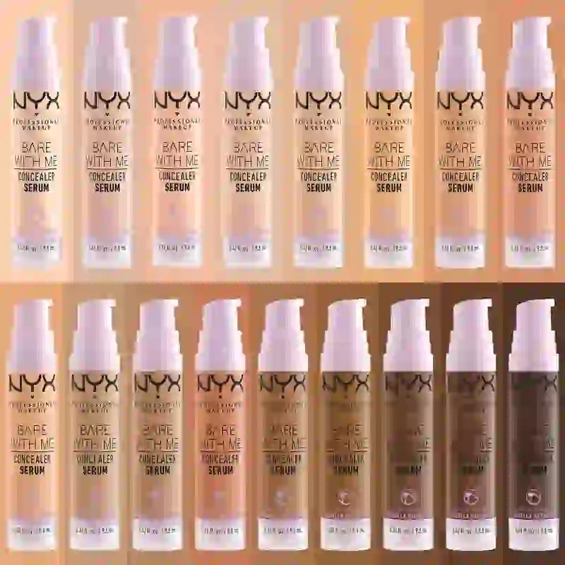 Nyx Bare With Me Serum Concelear, tonalità Vaniglia Media. Formula vegana. Disponibile in 12 tonalità. 9,6 ml
