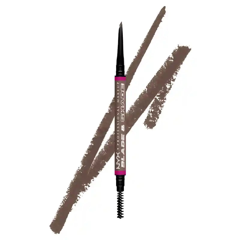 Nyx Blade & Shade Matita per sopracciglia a doppia estremità, Cool Ash Brown 03 , 0,06 grammi