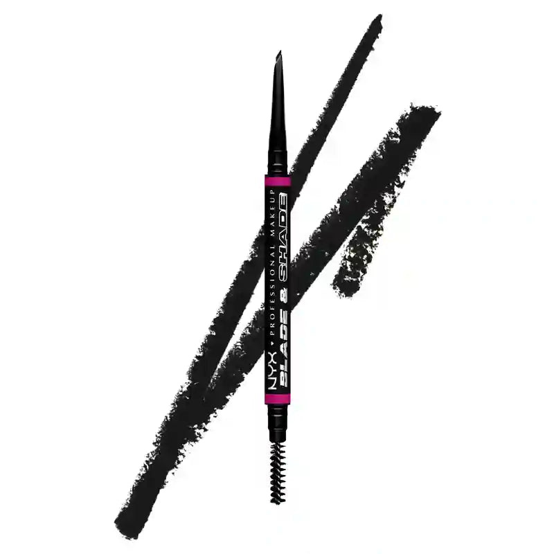 Nyx Blade & Shade Dual Pencil Matita per sopracciglia, Nero 12 , 0,06 gr