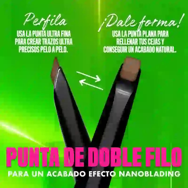 Nyx Blade & Shade Dual Pencil Matita per sopracciglia, Rich Auburn 06 , 0,06 gr