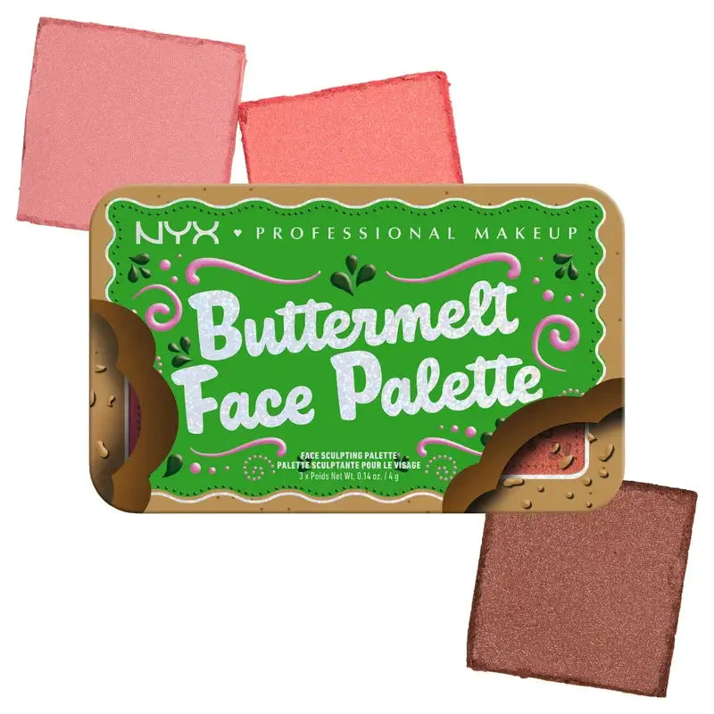 Nyx Buttermelt Face Palette Bronzing Powder , 3x4 gr
