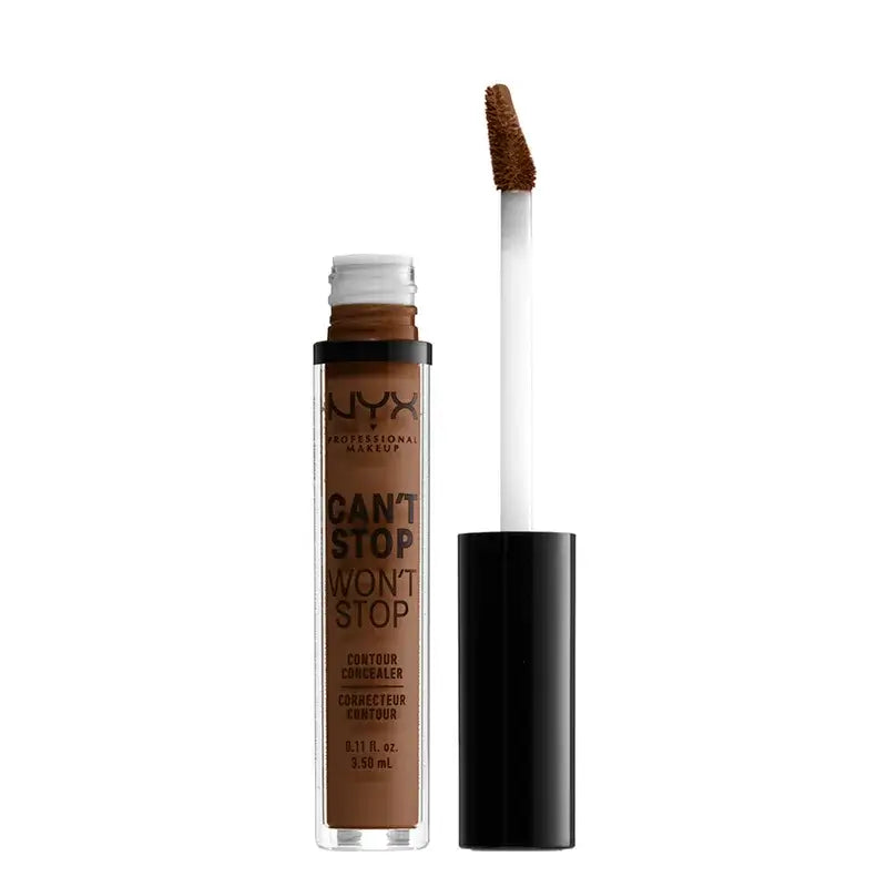 Nyx Noncomedogenic Long Lasting Concealer Can't Stop Won't Stop Shade 19 Mocha Per pelli molto scure , 3,5 ml
