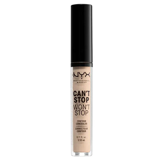 Nyx Noncomedogenic Long Lasting Concealer Can'T Stop Won'T Stop Shade 2 Alabaster Per pelli chiare , 3,5 ml