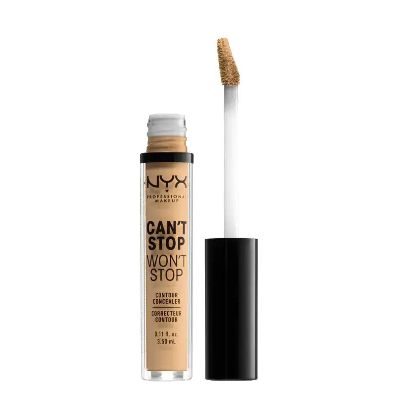 Nyx Noncomedogenic Long Lasting Concealer Can'T Stop Won'T Stop Shade 8 True Beige Per pelli medio-chiare , 3,5 ml