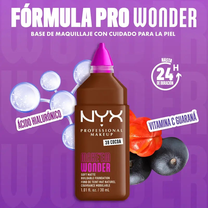 Nyx Cosmetics Make Em Wonder Fdt Cacao, 30 ml