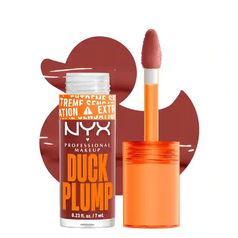 Nyx Duck Plump Lucidalabbra ad alta pigmentazione Gloss Volumizzante Brick Of Time 06 , 7 ml