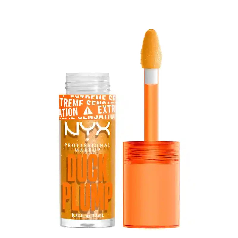 Nyx Duck Plump Lucidalabbra ad alta pigmentazione Glitter Oro 22 , 7 ml