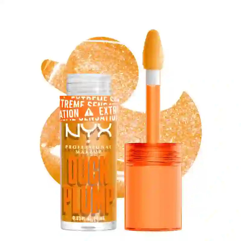 Nyx Duck Plump Lucidalabbra ad alta pigmentazione Glitter Oro 22 , 7 ml