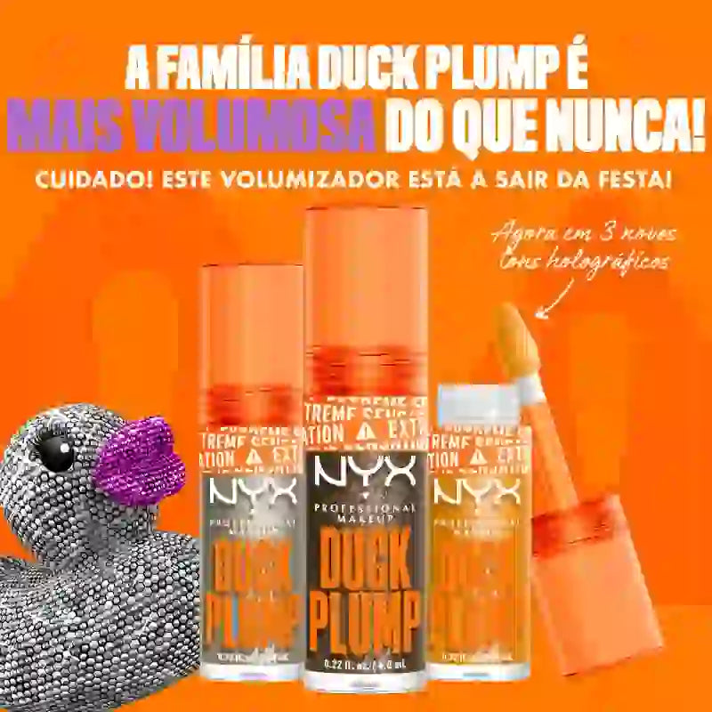 Nyx Duck Plump Lucidalabbra ad alta pigmentazione Glitter Oro 22 , 7 ml