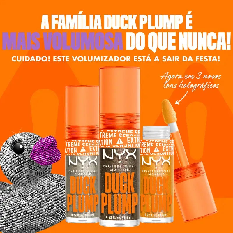 Nyx Duck Plump High Pigment Lip Gloss Gloss Volumizzante Glitter Argento 20 , 7 ml
