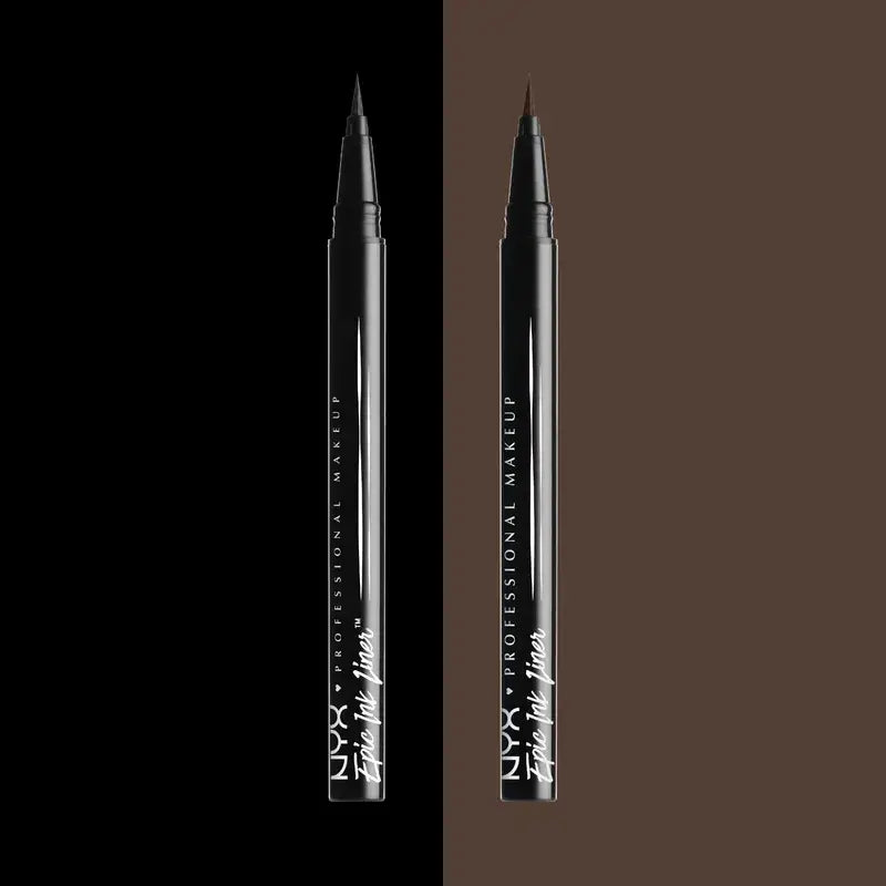 Nyx Eyeliner Waterproof Epic Ink Liner, Punta a pennello, Waterproof , 1 ml