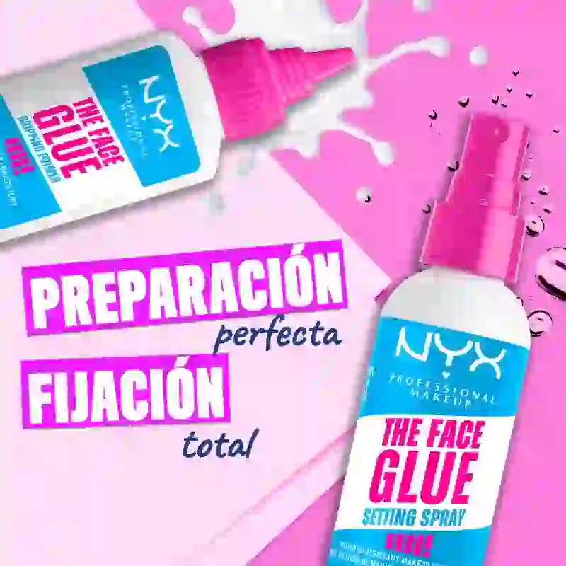Nyx Face Glue Setting Spray, Spray fissante resistente a lunga durata, 60 ml