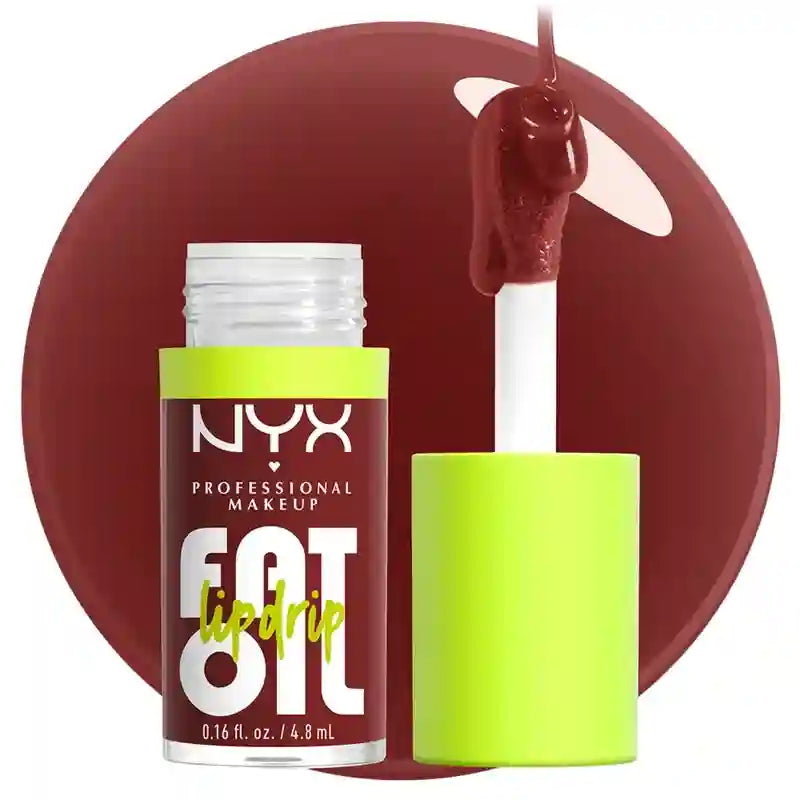 Nyx Fat Oil Lip Drip Olio per labbra, Shade Inside Scoop , 4,8 ml