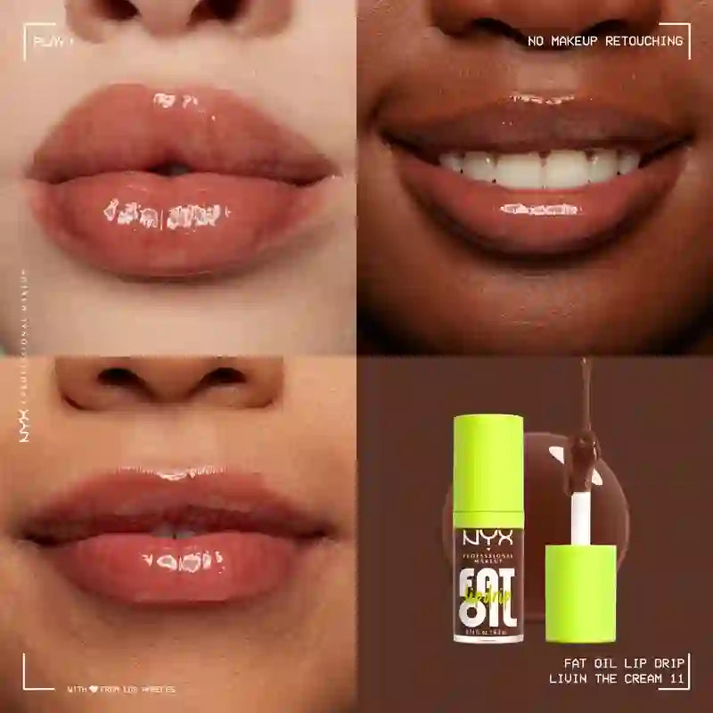Nyx Olio grasso per labbra, tonalità Livin The Cream , 4,8 ml