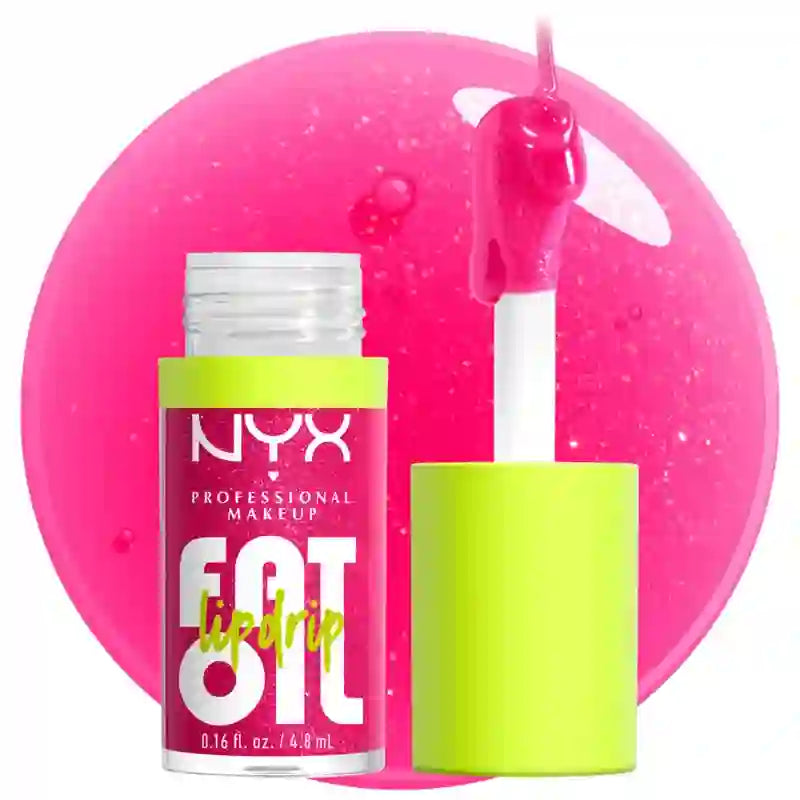 Nyx Olio grasso per labbra Gocciola olio per labbra da top model. 12H Idratante. , 4,8 ml