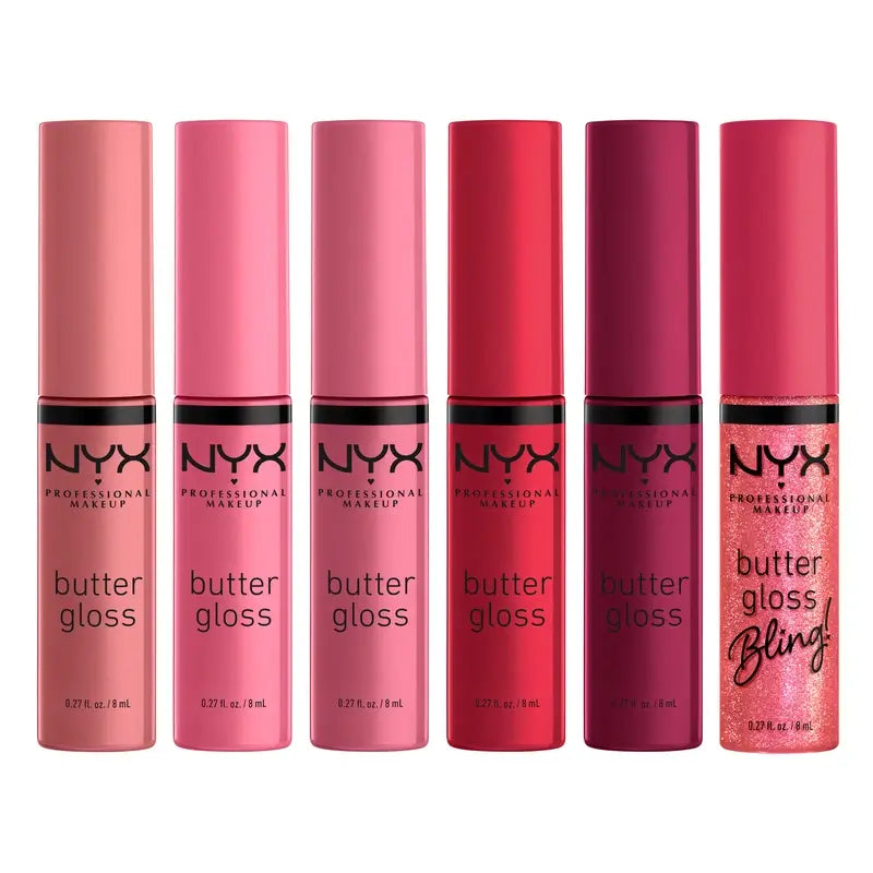 Nyx Home Alone Burro Gloss Rosa Rosso , 6x8 ml