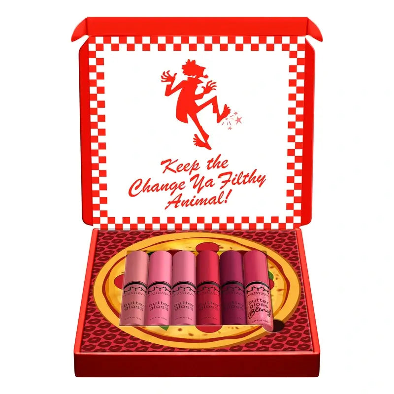 Nyx Home Alone Burro Gloss Rosa Rosso , 6x8 ml