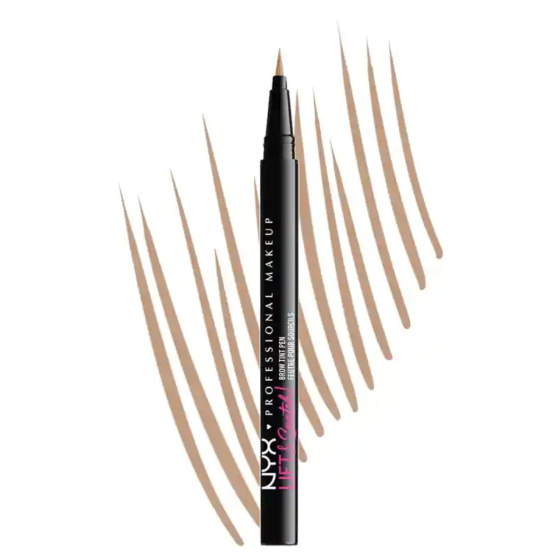 Nyx Matita per sopracciglia a lunga durata 16 ore Lift & Snatch! Penna colorata per sopracciglia, tonalità Taupe , 1 ml