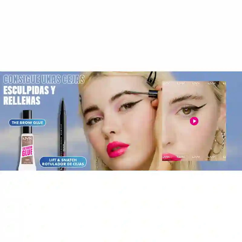 Nyx Brow Tint Pen Lift&Snatch! Brow Tint Pen, 16H a lunga durata, formula vegana, tonalità marrone cenere, 1 ml