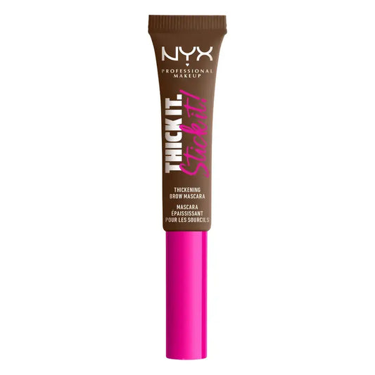Nyx Thick It Stick It Mascara. A lunga durata. Finitura naturale. Tonalità bruna, 7 ml
