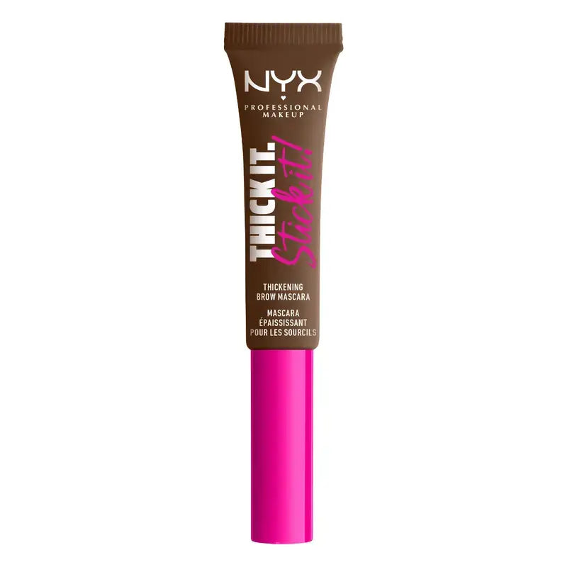 Nyx Thick It Stick It Mascara. A lunga durata. Finitura naturale. Tonalità bruna, 7 ml