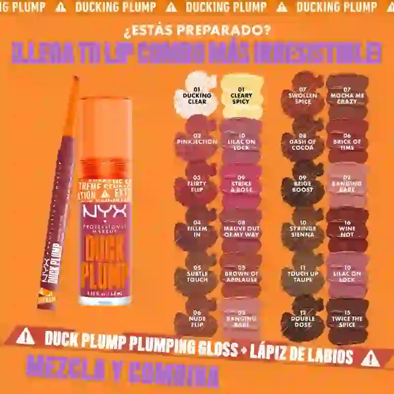 Nyx Duck Plump Volumising Lip Liner, Lip Liner, Siringa Terra di Siena 10 , 0,33 g