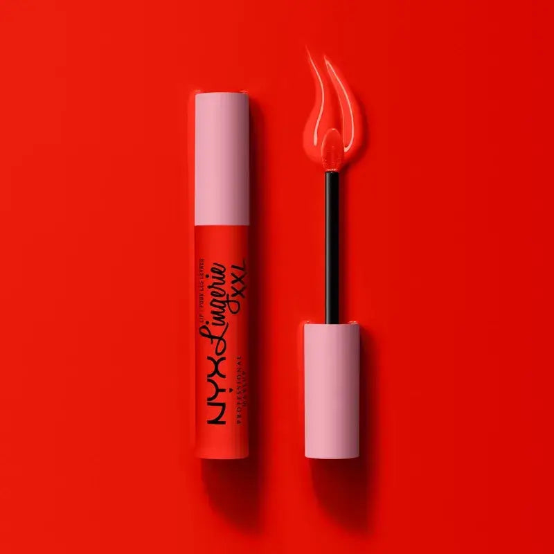 Nyx Rossetto Lip Lingerie Xxl Fuego Lunga Durata, Opaco, Tonalità Su Fuego 27 , 4 ml