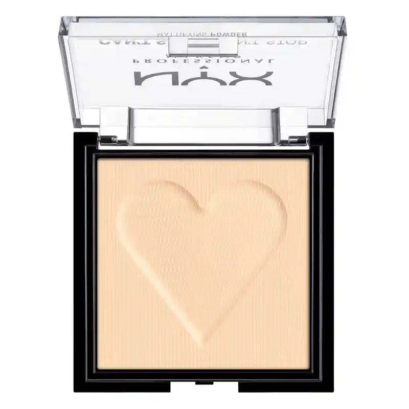 Nyx Professional Mattifying Powder Can't Stop Won't Stop. Attenua lucentezza, imperfezioni e pori. Tonalità 01 Equo. 6 gr