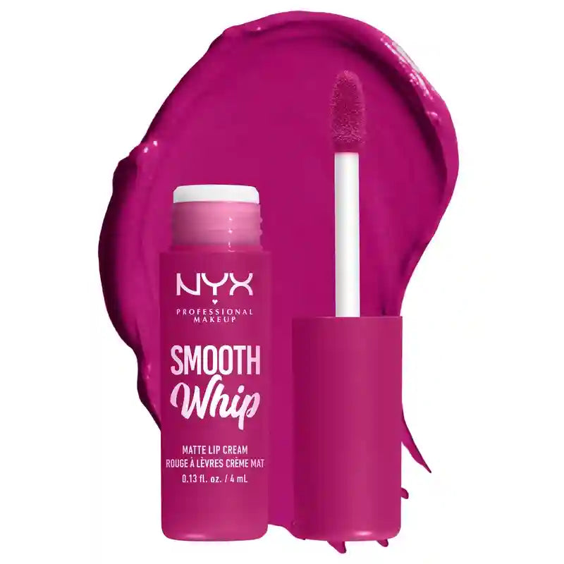 Nyx Smooth Whip Matte Lip Cream, rossetto liquido cremoso, opaco, tonalità Bday Frosting 09 , 4 ml