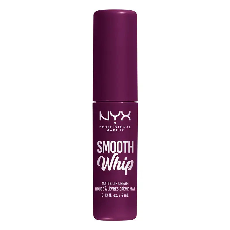 Nyx Smooth Whip Matte Lip Cream, rossetto liquido cremoso, opaco, tonalità Berry Bed Sheets , 4 ml