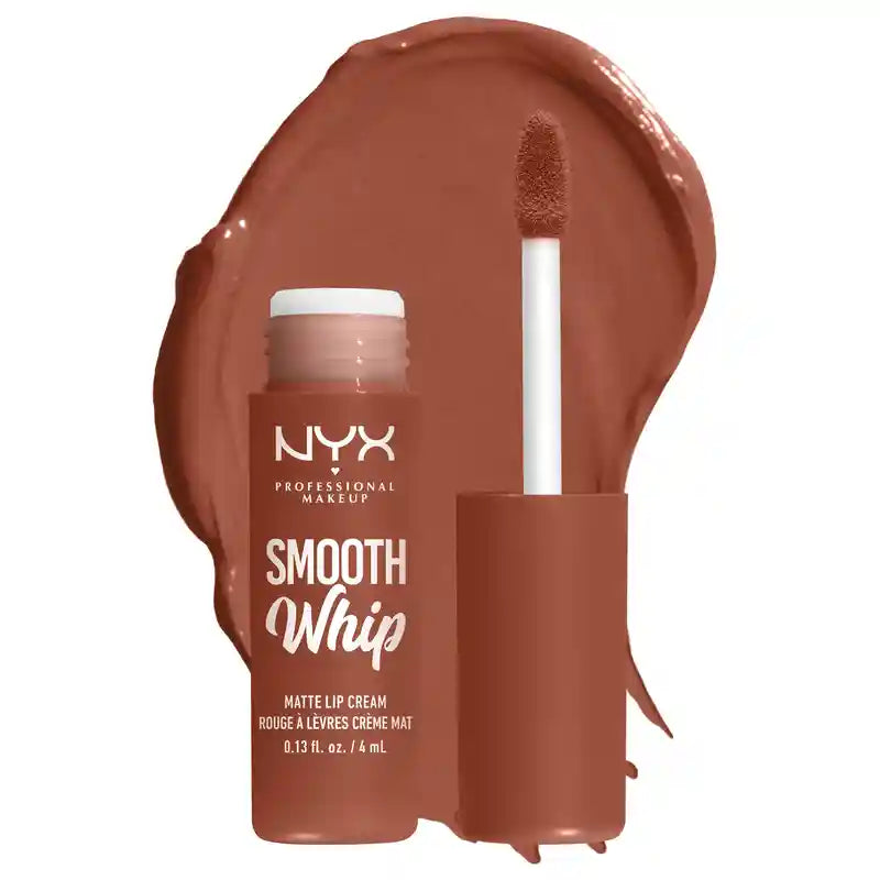 Nyx Smooth Whip Matte Lip Cream, rossetto liquido cremoso, opaco, tonalità pelliccia sintetica, 4 ml