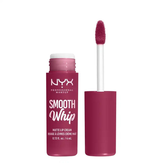 Nyx Smooth Whip Matte Lip Cream, rossetto liquido cremoso, opaco, tonalità Fuzzy Slippers 08 , 4 ml