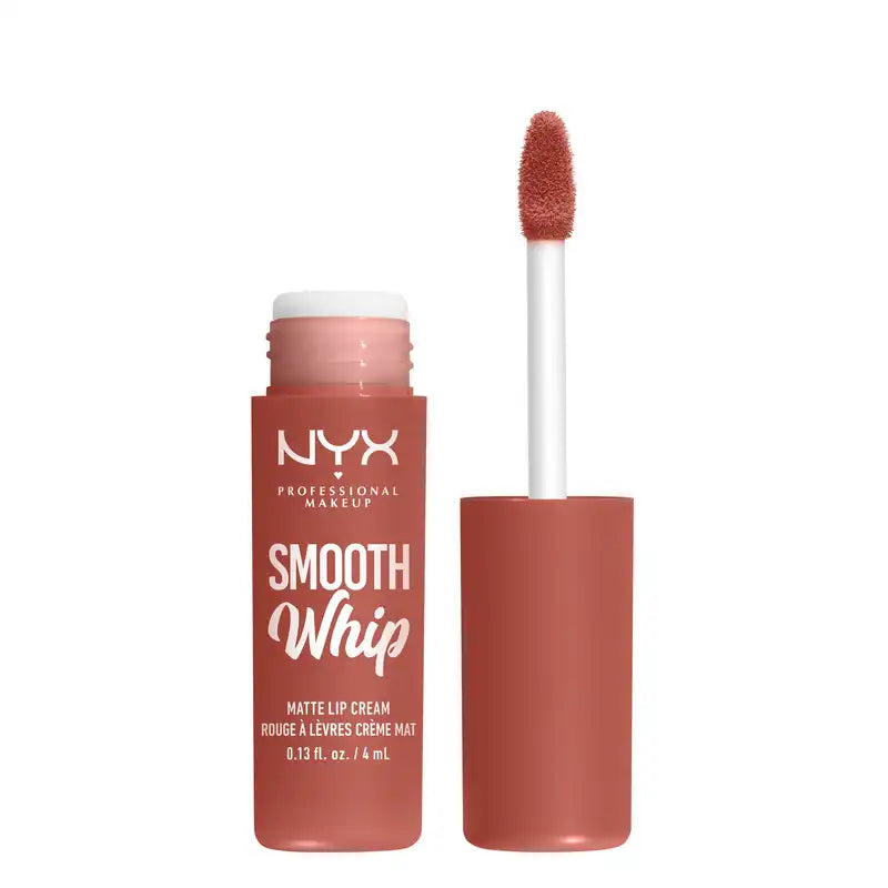 Nyx Smooth Whip Matte Lip Cream, rossetto liquido cremoso, opaco, tonalità Kitty Belly , 4 ml
