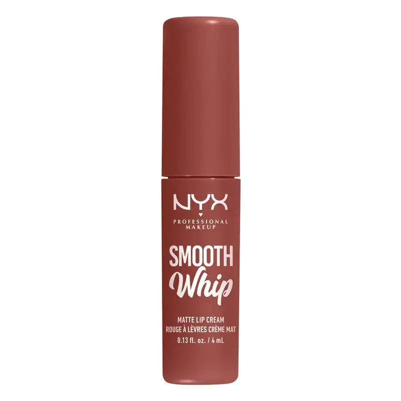 Nyx Smooth Whip Matte Lip Cream, rossetto liquido cremoso, opaco, tonalità Latte Foam , 4 ml