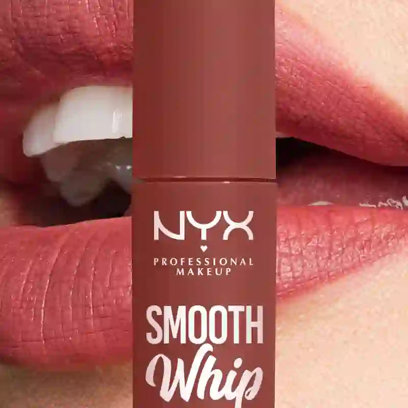 Nyx Smooth Whip Matte Lip Cream, rossetto liquido cremoso, opaco, tonalità Latte Foam , 4 ml