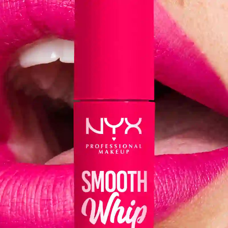 Nyx Smooth Whip Matte Lip Cream, rossetto liquido cremoso, opaco, tonalità Pillow Fight , 4 ml