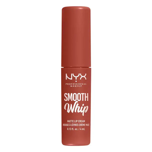Nyx Smooth Whip Matte Lip Cream, rossetto liquido cremoso, opaco, tonalità Pushin , 4 ml