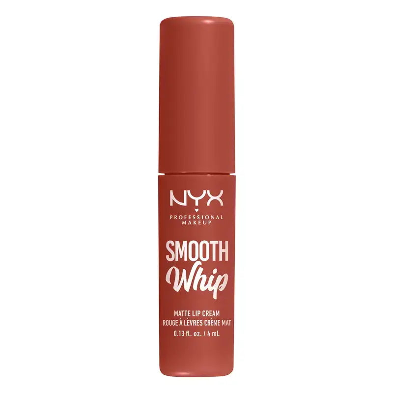 Nyx Smooth Whip Matte Lip Cream, rossetto liquido cremoso, opaco, tonalità Pushin , 4 ml