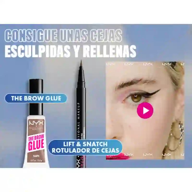 Nyx The Brow Glue, Gel colla per sopracciglia, lunga durata, tonalità 01 Trasparente. , 5 g