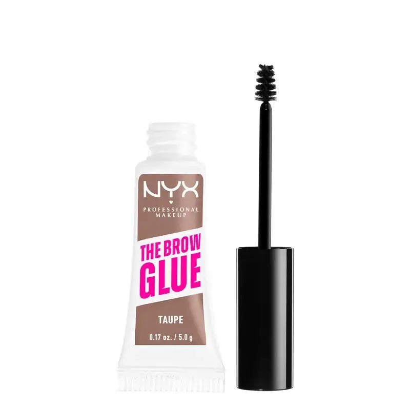 Nyx The Brow Glue, Gel per sopracciglia a lunga durata, tonalità Taupe 02 , 5 g