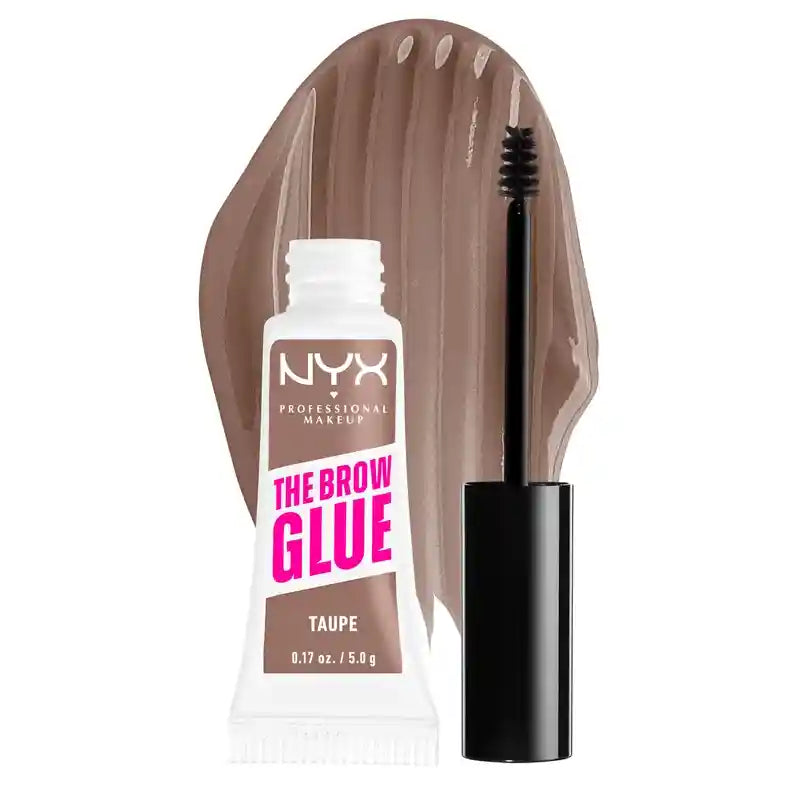 Nyx The Brow Glue, Gel per sopracciglia a lunga durata, tonalità Taupe 02 , 5 g