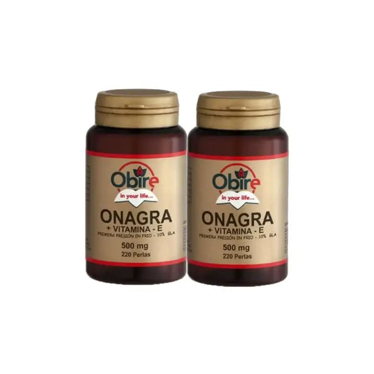Obire Olio di Onagara 500 mg, confezione da 2 x 450 capsule