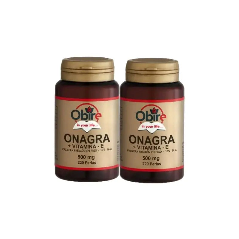Obire Olio di Onagara 500 mg, confezione da 2 x 450 capsule