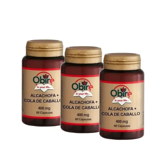 Obire Carciofo + Equiseto, confezione da 3 x 60 capsule