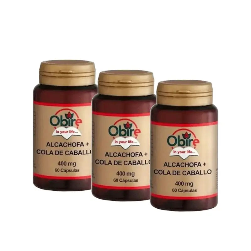 Obire Carciofo + Equiseto, confezione da 3 x 60 capsule
