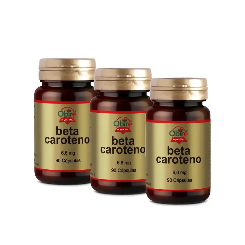 Obire Beta-carotene 6,6 mg, Confezione da 3 x 90 capsule