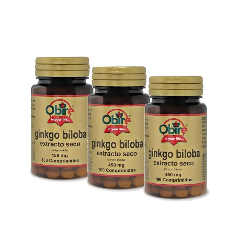 Obire Ginkgo Biloba, confezione da 3 x 100 compresse