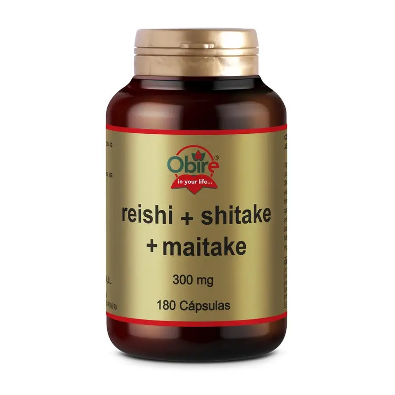 Obire Reishi + Shitake + Maitake 300 Mg. 180 Capsule